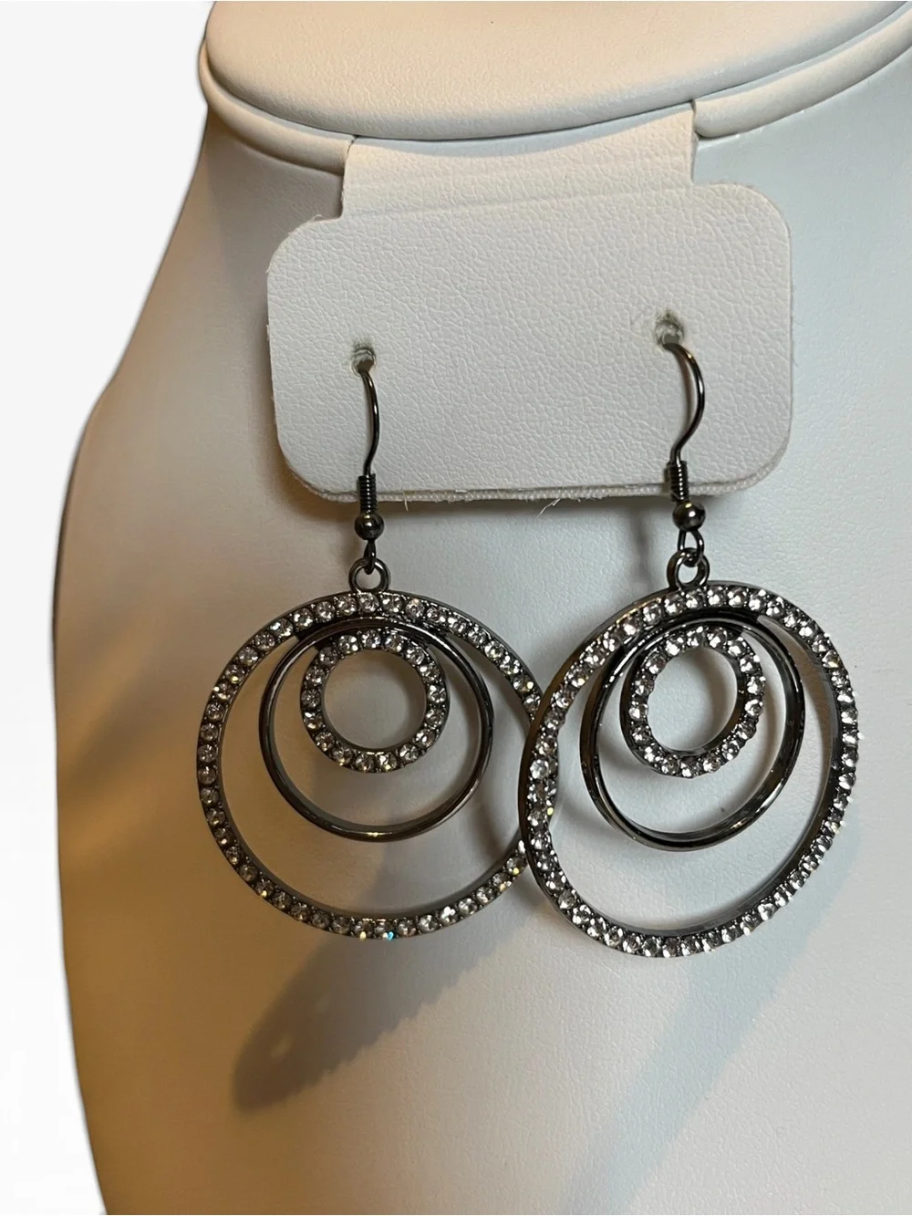 🍭5 for $20🍭 Gunmetal Black Crystal Drop Earrings CC X